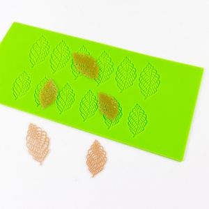 Molde de Silicona Decorativo para Postres, Pudín, Chocolate, Molde para Hornear en Casa, Molde para Fondant con Forma de Hoja, 15 cm - Product Image 3