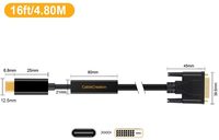 Groothandel Type C naar DVI adapterkabel USB C naar DVI converter voor monitor projector laptop desktop pc video display bulk