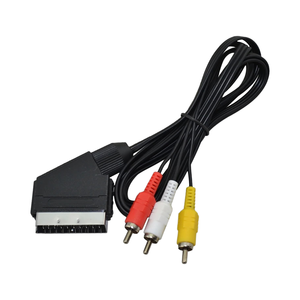 Câble <span class=keywords><strong>AV</strong></span> DAJIANG OEM personnalisé 1,8 m RGB Scart vers 3 RCA avec <span class=keywords><strong>adaptateur</strong></span> de prise CC, connecteur audio-vidéo pour console de jeu NES - Product Image 4