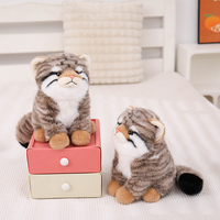 Vente en gros d'usine OEM : Peluche réaliste Chat de Pallas, jouet en peluche doux et moelleux, poupée manuelle pour décoration intérieure et cadeau pour enfants
