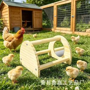 Chick Toy Stand Wooden Exercise <b>Frame</b> For Chicken Farmyard <b>Play</b> Equipment - Product Image 2