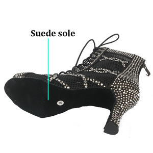 Scarpe da Ballo Latino <span class=keywords><strong>Sexy</strong></span> e Morbide per Donna, Sandali con Tacco Alto per Jazz e Tango, Stivali Comodi per Danza Latina e Jazz - Product Image 2