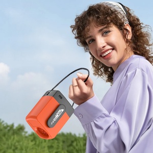 Ventilateur de ceinture portable mini rechargeable, 12000 tr/min, flux d'air puissant, cinq niveaux de vitesse, bleu, autonomie de 38 heures pour l'extérieur - Product Image 1