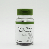 Capsules d'extrait de feuille de Ginkgo Biloba à marque privée OEM, complément alimentaire, gélules de Ginseng et Ginkgo Biloba