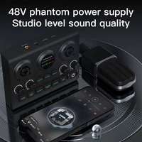 Interfaz de Audio USB Externa 3 en 1, Tarjeta de Sonido de 3 Canales para Podcast, Instrumentos Musicales, Teléfono y Entretenimiento