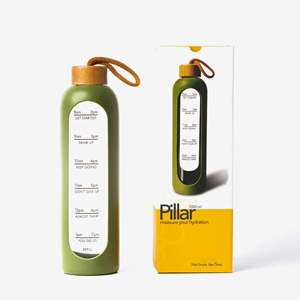 Bouteille d'eau unisexe personnalisée en verre borosilicate de 1000 ml, anti-fuite, sans BPA, avec manchon en silicone, portable pour le sport et la gym, vente en gros - Product Image 2