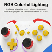 Manette de jeu sans fil HS-SW531 PC RGB Switch Pro BT pour console NS Switch Lite OLED, manette de jeu, joystick avec bouton TURBO