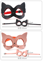 Schwarzes Leder Cosplay Masken Maskerade Party Katzen maske Party PU Augen abdeckungen Halloween Kostüm Augen zubehör
