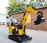 Mini-excavatrice sur chenilles de 0,8 tonne, ultra-compacte, petite pelle pour travaux de jardinage et d'intérieur