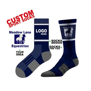 Calza sportiva con Logo personalizzato DESIGN gratuito e MOCK-UP personalizzato su misura il tuo modello di calzino atletico in cotone Sox con Logo