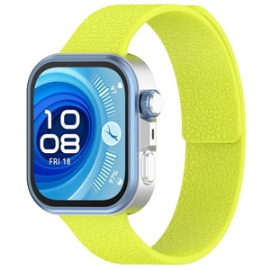 Bracelet de montre magnétique en silicone Litchi pour <span class=keywords><strong>Huawei</strong></span> Watch Fit3/<span class=keywords><strong>4</strong></span>/<span class=keywords><strong>Pro</strong></span> avec sangle réglable et durable, bracelet de montre à breloques - Product Image 5