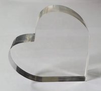 Bloc en plexiglas transparent en forme de cœur, best-seller