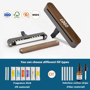 Difusor de Aroma para Auto de Lujo, <span class=keywords><strong>Clip</strong></span> de Ventilación de Aleación de Aluminio y Madera de Nogal <span class=keywords><strong>Premium</strong></span>, Eliminador de Olores de Larga Duración - Product Image 6