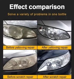 Agente Restaurador de Faros de Coche 800G, Líquido para Limpieza y Pulido de Faros, Agente Reparador de Faros de Polímero para una Reparación Eficaz - Product Image 4