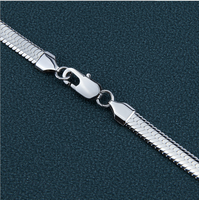 Chaîne en os de serpent en acier inoxydable pour femmes conception Simple chaîne de serpent plate collier pendentif solide accessoire de mode
