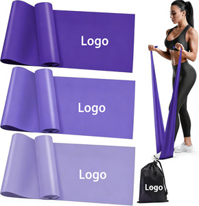 Bandes d'exercice élastiques sans latex Theraband pour étirements, physiothérapie, rééducation, yoga, pilates, entraînement à domicile, musculation - Product Image 1