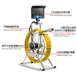 กล้องตรวจสอบท่อขนาดใหญ่ บอร์สโคป 38 มม. กันน้ำ พร้อมระบบมองเห็นในเวลากลางคืน - Product Image 2