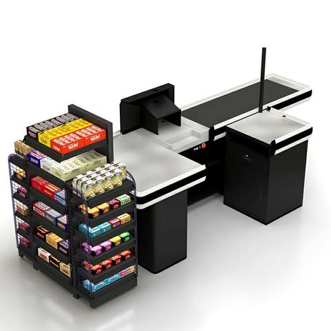 Supermarket Equipments  Shelf  Goods showcase Display Rack With Checkout Counter