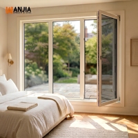 Ventana Interior Abatible de PVC con Diseño de Mosquitera Integrada WANJIA, Ventana Interior Abatible Insonorizada para Dormitorio