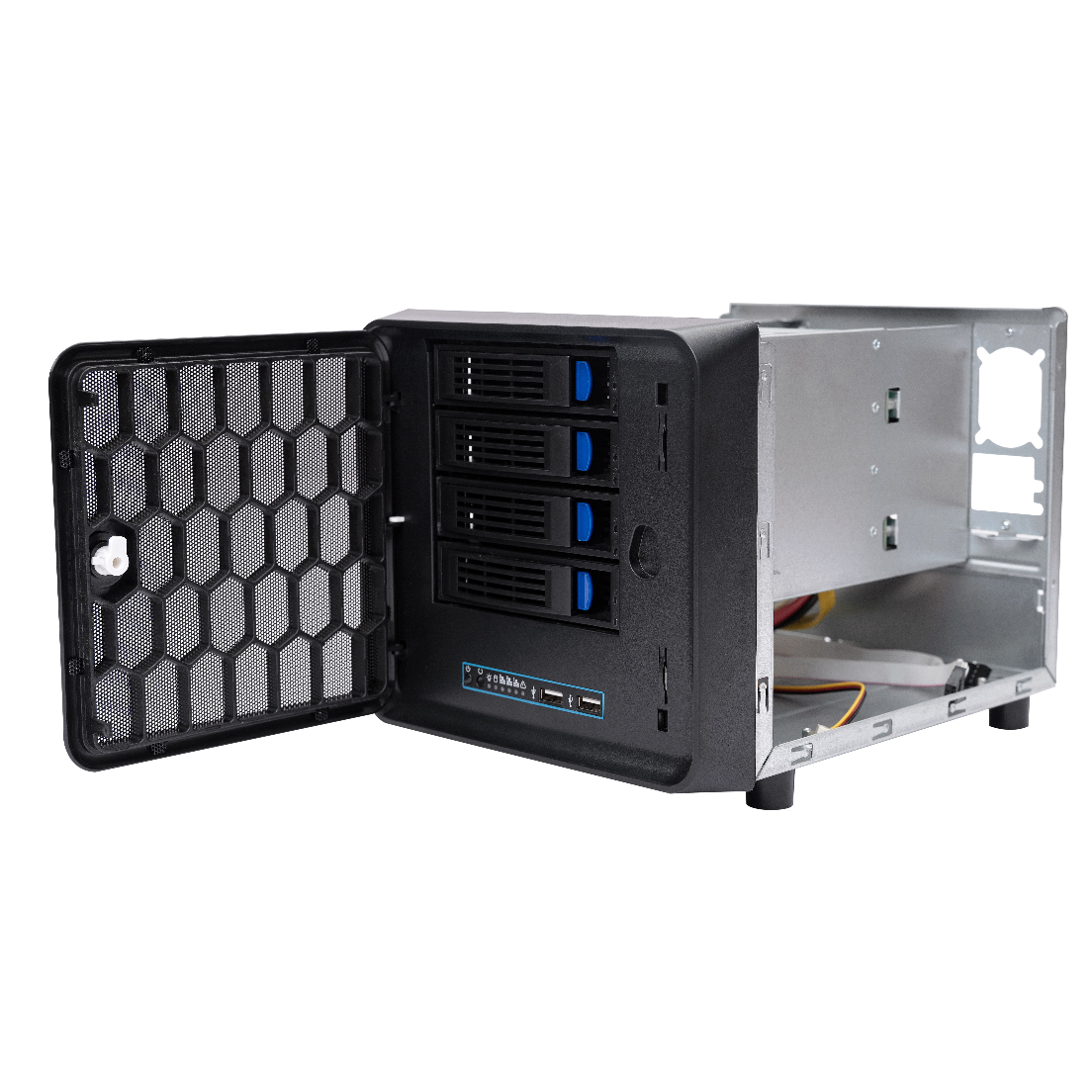 2021 Hot Sale Nas 4 Computer tower hard drive storage server case for hard disk