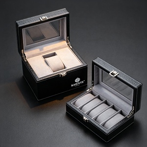 Thiết kế mới PU da đồng hồ duy nhất gói hiển thị hộp lưu trữ cao cấp sang trọng người đàn ông Đồng hồ tổ chức hộp - Product Image 6