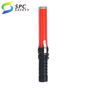 Portatile portatile corto manico antiscivolo batteria torcia superiore bacchette di avvertimento a led manganelli di sicurezza per impieghi gravosi con fibbia in vita in ferro - Product Image 5