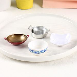 Mini Plato de Simulación en Miniatura, Tazón Pequeño, Vajilla, Accesorios de Comida en Miniatura para Jugar, Contenedor, Juguetes de Cocina para Jugar a Fingir - Product Image 3
