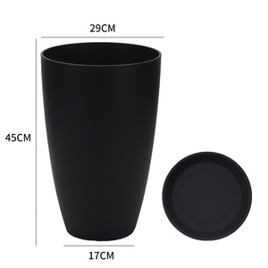 Jardinières décoratives en plastique Pots de <span class=keywords><strong>fleurs</strong></span> Pots de <span class=keywords><strong>fleurs</strong></span> grand vitrage extérieur <span class=keywords><strong>pas</strong></span> <span class=keywords><strong>cher</strong></span> <span class=keywords><strong>grande</strong></span> <span class=keywords><strong>taille</strong></span> utilisé avec fleur/plante verte forme ronde - Product Image 6