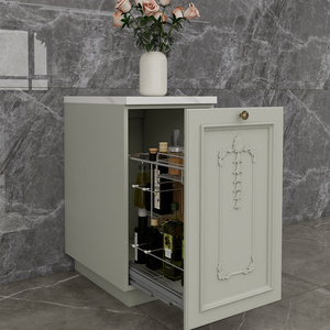Mobile da Cucina in Legno Louvre, Ante in Truciolato Senza Vernice, Quercia Rossa Verniciata, Standard Industriale di Alta Qualità - Product Image 3