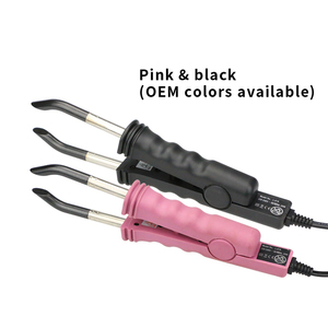 Fer à extensions capillaires professionnel avec plaques antiadhésives en PTFE, outil de fusion à pointe plate, température réglable 100-220°C, tension universelle, kit de salon - Product Image 5