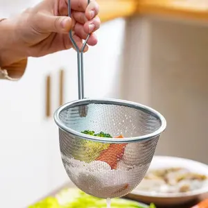 Stainless Steel Colander Filter Mesh Strainer Noodle Cooking Net Line Skimmer Spoon