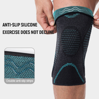 KS-2312 # Soporte Deportivo para Rodilla con Barras de Resorte de Doble Cara, Tiras de Silicona Antideslizantes, Funda de Rodilla Elástica Transpirable de Tejido Elástico