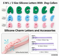 Harnais pour chien en PVC personnalisé en usine avec lettres 3D, laisse pour chien et ensemble de harnais réglable avec collier pour chien personnalisé