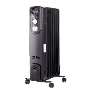 免费样品热卖24小时销售2500W 13翅片3热设置可调恒温器电动油散热器房间加热器