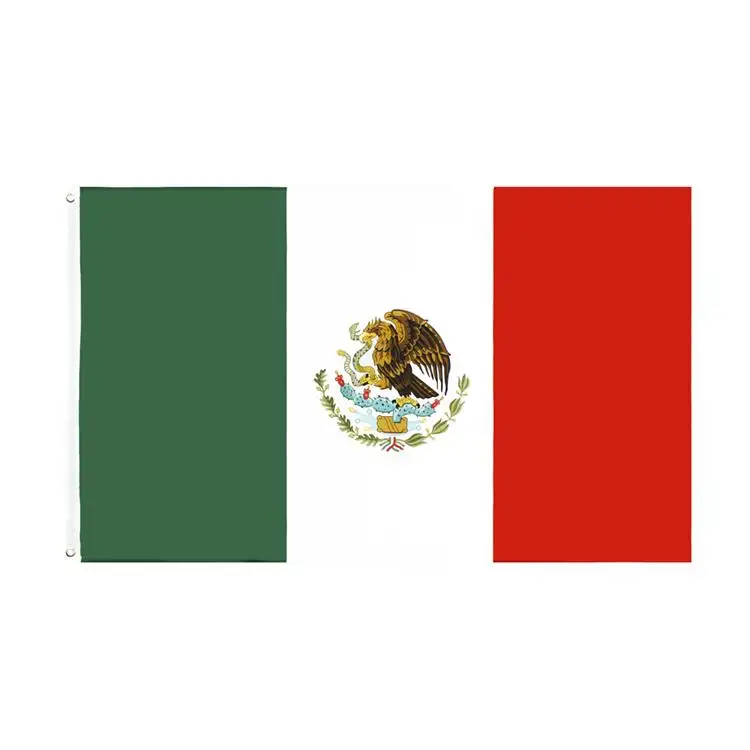 Hete Verkoop Polyester 3X5 Ft Digitale Druk Mexicaanse Vlag Banderas De Mexico Vlag
