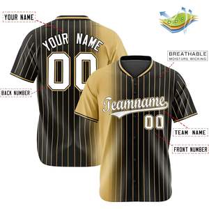 Maillot de baseball dégradé personnalisé pour hommes femmes jeunesse chemise personnalisée à rayures unies avec numéro de nom logo design respirant - Product Image 4