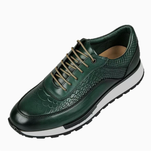 Sneakers Eleganti da <span class=keywords><strong>Uomo</strong></span> in Vera Pelle Bovina con Lacci, Traspiranti, alla Moda, Business Casual, Taglie Grandi, Antiscivolo, Moderne <span class=keywords><strong>Scarpe</strong></span> da Lavoro per Ufficio - Product Image 5