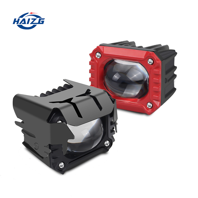 HAIZG Newest ALUMINUM 3000K 6000K 30W Mini Driving Light High Low Beam Dual Color Led Work Motorcycle Combo Fog Light