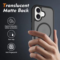 Coque de téléphone magnétique créative avec protection d'écran intégrée en acrylique et TPU, coque rigide tout compris pour iPhone 17 16 Plus