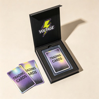 Boîte de rangement de cartes de jeu de luxe noire, design pliable en forme de livre, couvercle à fermeture magnétique, finition mate, personnalisable pour