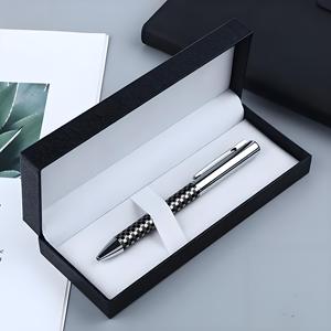 Bolígrafo de metal con logotipo personalizado de lujo Bolígrafos de regalo de publicidad comercial de fibra de carbono