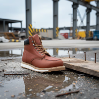 Chaussures de travail pour hommes, marque personnalisée, cuir de qualité supérieure, embout en acier, semelle intermédiaire en Kevlar, antidérapantes, semelle extérieure en caoutchouc EVA, chaussures de sécurité S3.