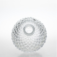 Diffuseur d'arômes sphérique en verre avec bouchon à vis et impression sérigraphique, capacité 100ml/200ml, vide avec boîte