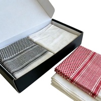 Hijab châle Boran 100% polyester en mousseline à carreaux et à motifs, unisexe, respirant, doux pour la peau, à porter au quotidien