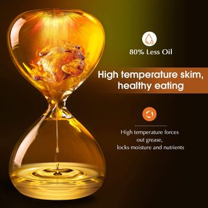 267062 Hot Sale 1500W 5.5 Litre Quart Dehydrator <strong>Control</strong> <strong>Timer</strong> <strong>Temp</strong> Knob Stainless Steel Air Fryer - Product Image 2