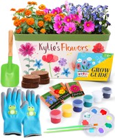 Kit de jardinage écologique en fibres végétales pour peinture et culture de fleurs, avec trou de drainage, pour activités créatives des enfants