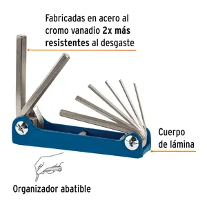 BOX 6 Jeu de clés hexagonales de 8 mm, type couteau, TRUPER - Product Image 1