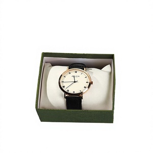 Boîte à montre carrée avec couvercle à rabat, base au design simple, gaufrage, impression sérigraphique, logo personnalisé, emballage cadeau, rangement et présentation - Product Image 1