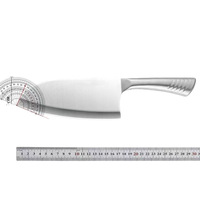 Nouveau couteau de cuisine entièrement en acier pour usage domestique couteau à viande en acier inoxydable tranchant couteau de coupe spécial pour femmes