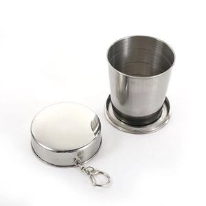 Taza de expansión de acero inoxidable 304, taza plegable para inodoro de viaje al aire libre, taza de compresión portátil - Product Image 3
